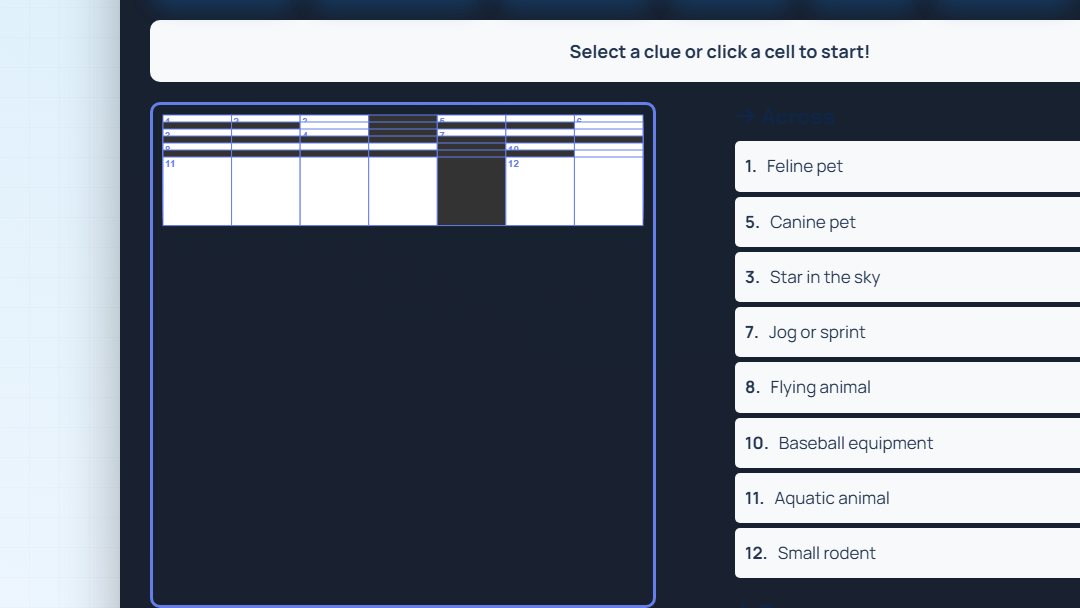 crossword gameplay preview